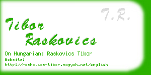 tibor raskovics business card